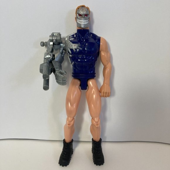 Vintage Mattel 1998 Max Steel Psycho Cyborg 12" Action Figure Toy With Boots - Picture 1 of 12